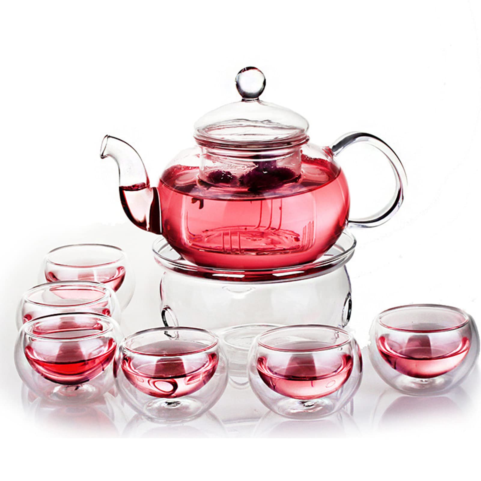 Amazon | ティーポットセット 耐熱ガラス 急須 おしゃれ 紅茶ポット